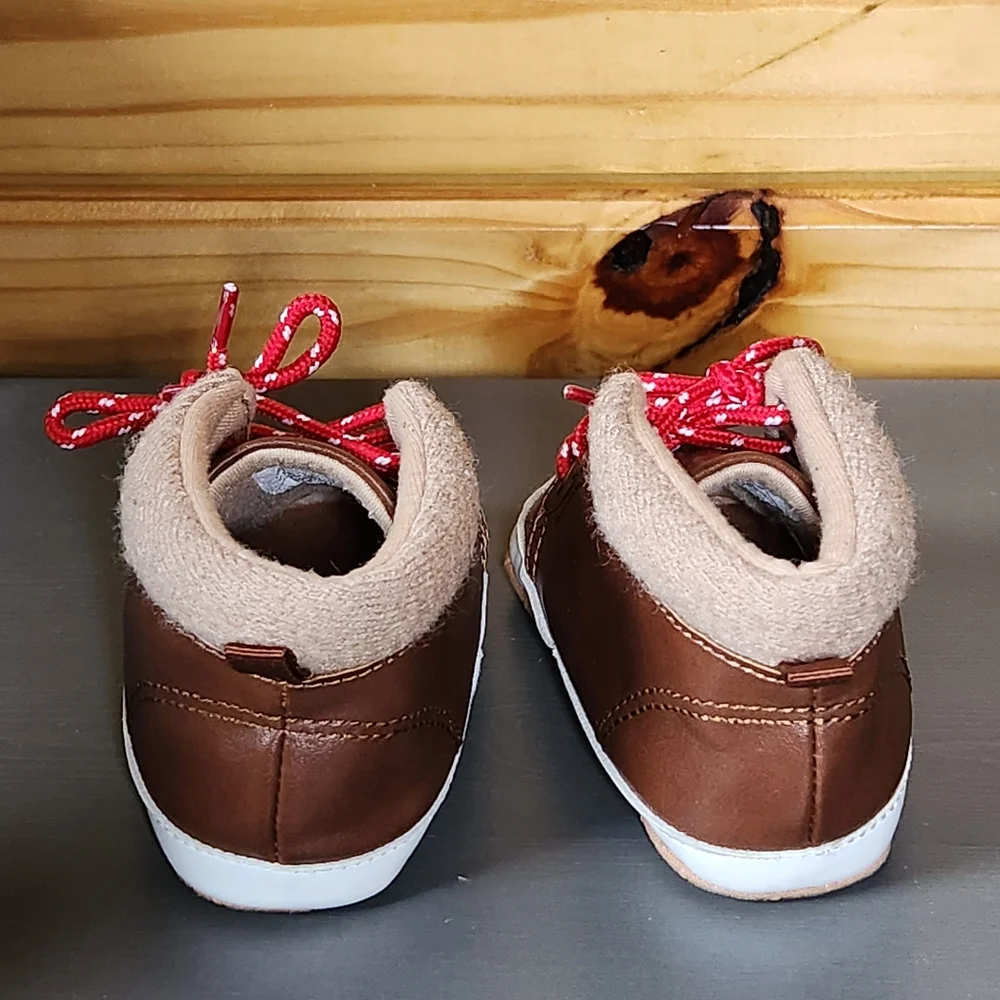 Old Navy Shoes | Baby Hiker Boot Brown Soft Sole with Grips 18-24m 18m - Picture 3 of 7